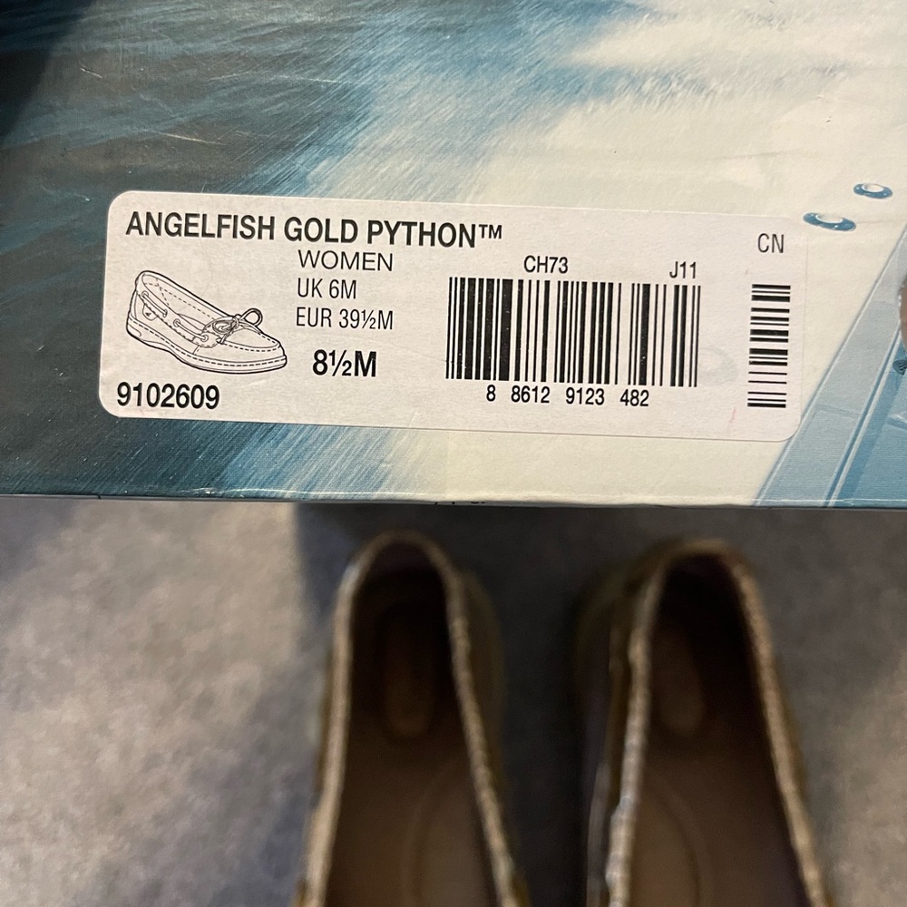 Sperry Angelfish Gold Python Shoes - Picture 2 of 3